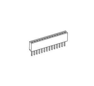 排母PH1.27*H4.3mm 單排180度系列